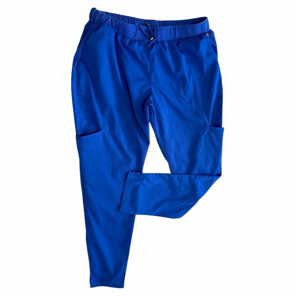 Y2K ‘Dope Scrubs’ Plus Women Royal Blue Cargo Scrubs Essential Scrub Pants